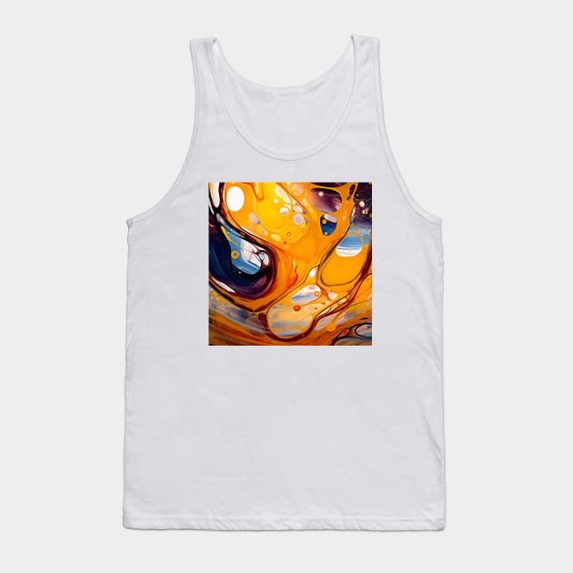 Sunset Hues Fluid Abstract Tank Top by AbstractGuy